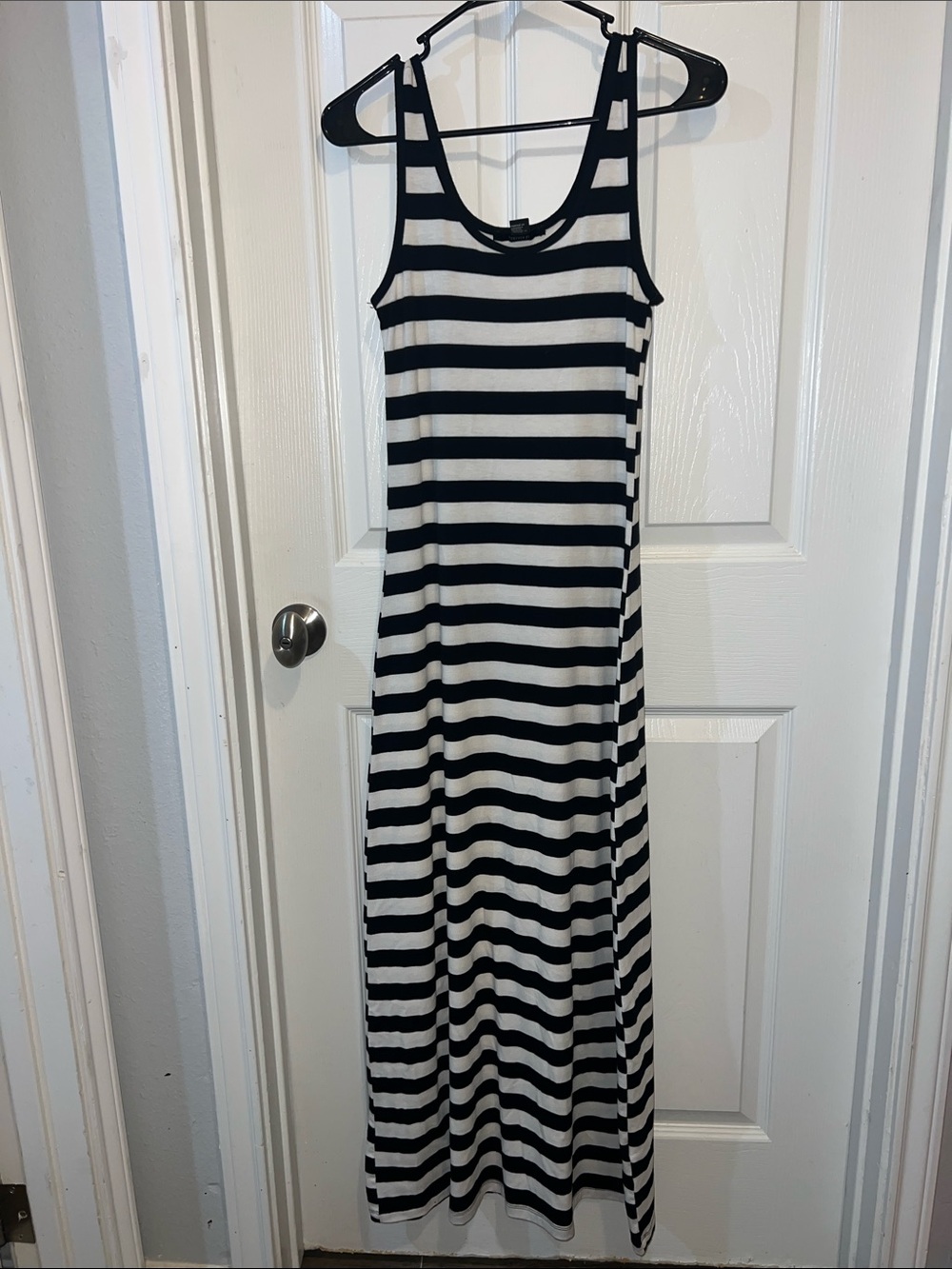 Forever 21 Black and White Striped Tank Maxi Dress
